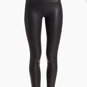 SPANX Black Faux Leather High-Waist Leggings